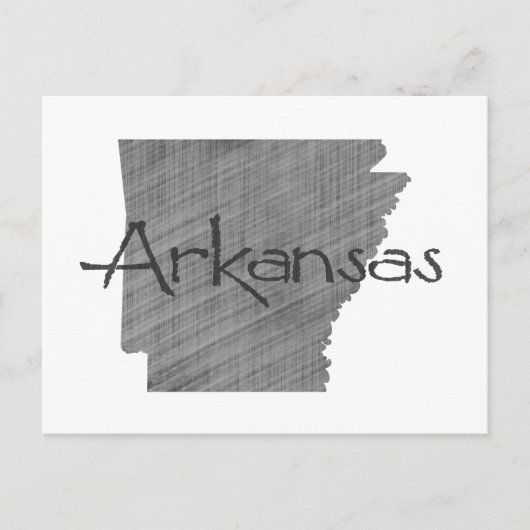 Zwarte naam Arkansas Shaped  Gray Chalkboard Briefkaart (Voorkant)
