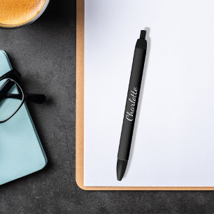Zwarte naam script elegant inkt pen