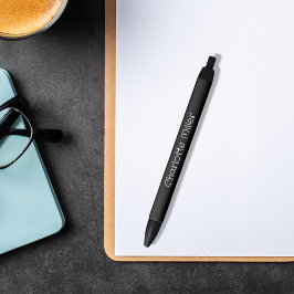 Zwarte naam script girly zwarte inkt pen
