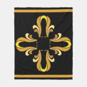 Zwarte nacht fleece deken (Voorkant)