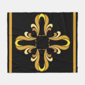 Zwarte nacht fleece deken (Voorkant (Horizontaal))