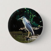 Zwarte nachtheron ronde button 5,7 cm (Voorkant)