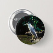 Zwarte nachtheron ronde button 5,7 cm (Voorkant /achterkant)