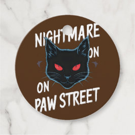 Zwarte nachtmerrie bedankjes labels