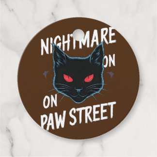 Zwarte nachtmerrie bedankjes labels