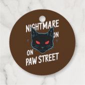 Zwarte nachtmerrie bedankjes labels (Achterkant)