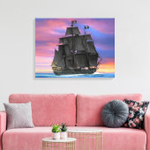 Zwarte nagels van de zeven Zeeen Canvas Afdruk (Insitu (Woonkamer))