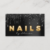 Zwarte Nail Artist Drift Professional Visitekaartje (Voorkant)