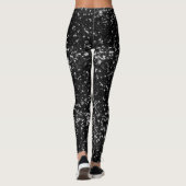 Zwarte namaak glinsterende leggings (Achterkant)