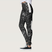 Zwarte namaak glinsterende leggings (Links)