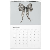Zwarte namaak kant lint schoonheid is kalender (Mar 2027)