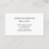 Zwarte namen Moderne Minimalistische BN Visitekaartje (Achterkant)