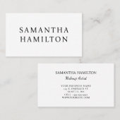 Zwarte namen Moderne Minimalistische BN Visitekaartje (Voorkant / Achterkant)