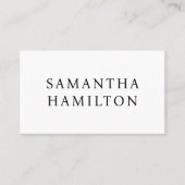 Zwarte namen Moderne Minimalistische BN Visitekaartje (Voorkant)