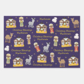 Zwarte nativiteitsscène inpakpapier vel (Voorkant 2)