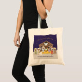 Zwarte nativiteitsscène tote bag (Voorkant (product))