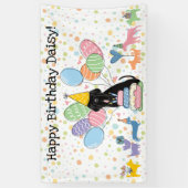 Zwarte Neapolitaanse Mastiff Hond Verjaardag Spandoek (Verticaal)