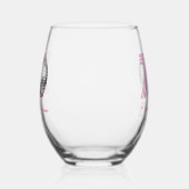 Zwarte Neon Roze Disco Ball 470e verjaardag Wijnglas Zonder Voet (Rechts)