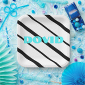 Zwarte neon upsherin bord (Feest)