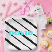 Zwarte neon upsherin bord (Feest)