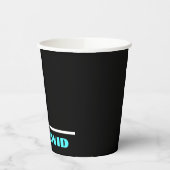 Zwarte neon upsherin cup papieren bekers (Links)