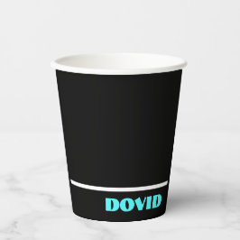 Zwarte neon upsherin cup papieren bekers