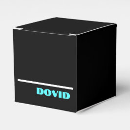 Zwarte neon upsherin gunstbox bedankdoosjes