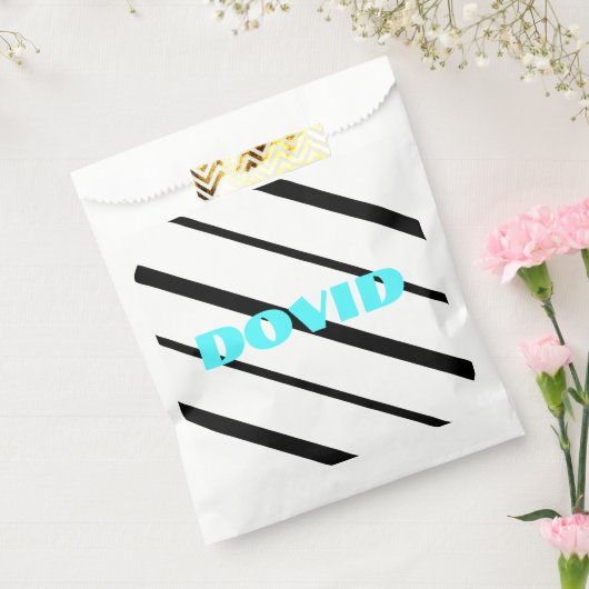 Zwarte neon upsherin gunstzak bedankzakje (Gezegeld)