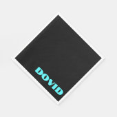 Zwarte neon upsherin servet (Hoek)