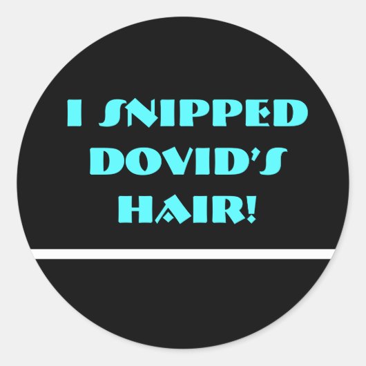 Zwarte neon upsherin sticker (Voorkant)