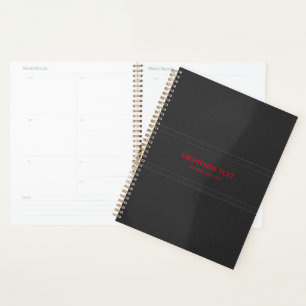 Zwarte nep leren planner