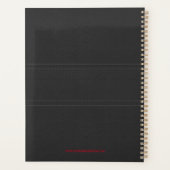 Zwarte nep leren planner (Achterkant)