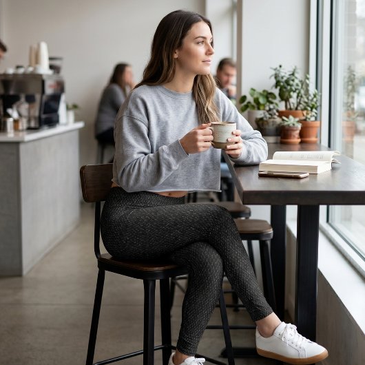 Zwarte nepdеним leggings