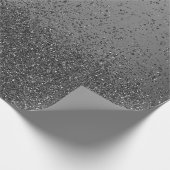 Zwarte nepglitters  cadeaupapier (Hoek)