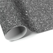 Zwarte nepgloeiende glitter cadeaupapier (Rol Hoek)