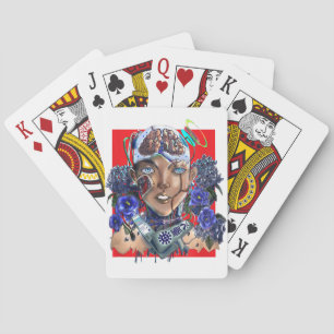 Zwarte Nerd-cultuur Cyberpunk Afrofuturisme Robot Pokerkaarten
