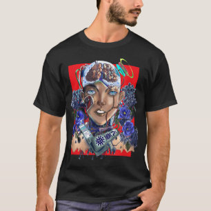 Zwarte Nerdcultuur Cyberpunk Afrofuturisme Robot T-shirt