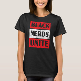 Zwarte Nerds Unite Black History Maand Black Pride T-shirt