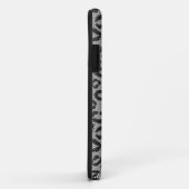 Zwarte netzijde met luipaard op wit Case-Mate iPhone case (Achterkant/rechts)