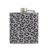 Zwarte netzijde met luipaard op wit heupfles (Achterkant)