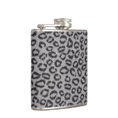 Zwarte netzijde met luipaard op wit heupfles (Rechts)