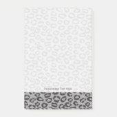 Zwarte netzijde met luipaard op wit post-it® notes (Voorkant)