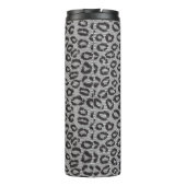 Zwarte netzijde met luipaard op wit thermosbeker (Achterkant)