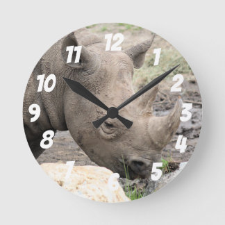 Zwarte Neushoorn Wandklok