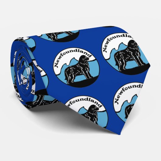 zwarte newfoundland stropdas (Opgerold)