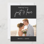 Zwarte Niets Chique Alleen Liefde We Zijn Gevlucht Kaart (Voorkant)