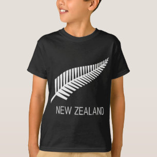 Zwarte Nieuw-Zeelandse Varenshemd Heren Zwart Trot T-shirt