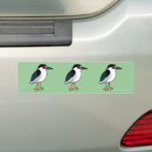 Zwarte Night Heron Bumpersticker (Op auto)