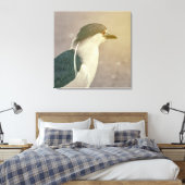 Zwarte Night Heron Canvas Afdruk (Insitu (Slaapkamer))