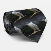 Zwarte Night Heron Stropdas (Opgerold)